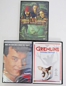 Lot 3 DVD's Big Gremlins SE Pirates of the Caribbean Dean Man's Chest Movies - Picture 1 of 9