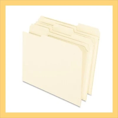 Oxford/Pendaflex Manila File Folders, 1/3 Cut Tabs, Letter Size, Custom Qty - Image 1 of 4