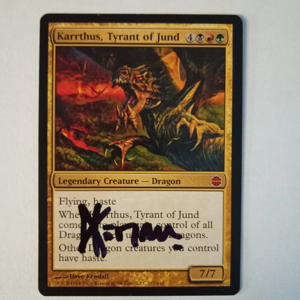 Magic The Gathering - 1x Signed Karrthus, Tyrant of Jund (mtg) Alara Reborn - Image 1 of 1