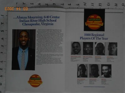 1988 Gatorade Award Алонзо Траур Джорджтаун U NBA HOF Шон Кемп К. Леттнер - Изображение 1 из 3