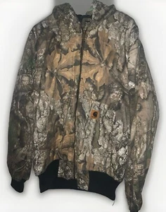 Carhartt Reworked Full Zip Real Tree Print Camo Hooded Jacket Coat - Men's Large - Bild 1 von 6
