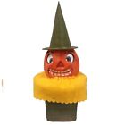 Ino Schaller Pumpkin Head in Chimney German Halloween Paper Mache