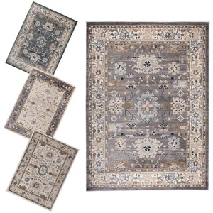 Tappeto orientale pelo corto tappeto soggiorno grigio blu beige - Foto 1 di 32