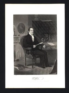 VINTAGE STEEL ENGRAVING PRINT 1868 WILLIAM MARYLAND SWISS IMMIGRANT - Picture 1 of 1