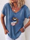 American Independence Day V Neck T-shirt-02147