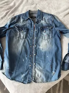 Dsquared 2, Jeanshemd blau, vintage, Gr. 52, guter Zustand - Bild 1 von 11