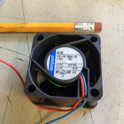 412 EBM PAPST AXIAL FAN 12 VDC 80mA,1W 5831359 - Image 1 of 4