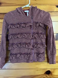 Matilda Jane Half Past One Knit Ruffle Hooded Jacket 435 Once Upon A Time Sz 10 - Picture 1 of 3