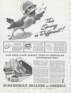 1943 WWII OLDSMOBILE automobile maintenance vintage PRINT AD drive less and slow - Picture 1 of 1
