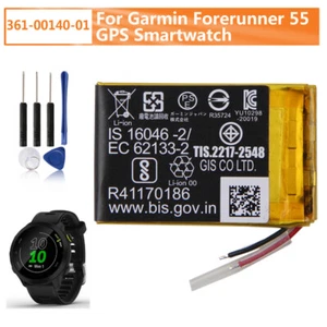 New Watch Battery 361-00140-01 For Garmin Forerunner 55 GPS SmartWatch 158mAh - Picture 1 of 4