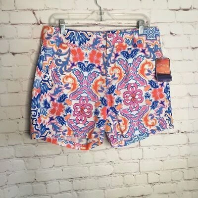 Nuevo con etiquetas Mini Pantalones Cortos Sunsets & Sweet Tea Para Mujer Rosa/Azul Paisleys Talla 12 Foto 1 de 4