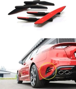 Rear Bumper Vent Canard Wing Air Duct Matte Black (Fits : 2017-2022 Kia Stinger) - Picture 1 of 7