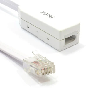 RJ45 Chat 5 Chat 6 Pour BT Prise Adaptateur pour Pabx Téléphone Ligne - Photo 1/18