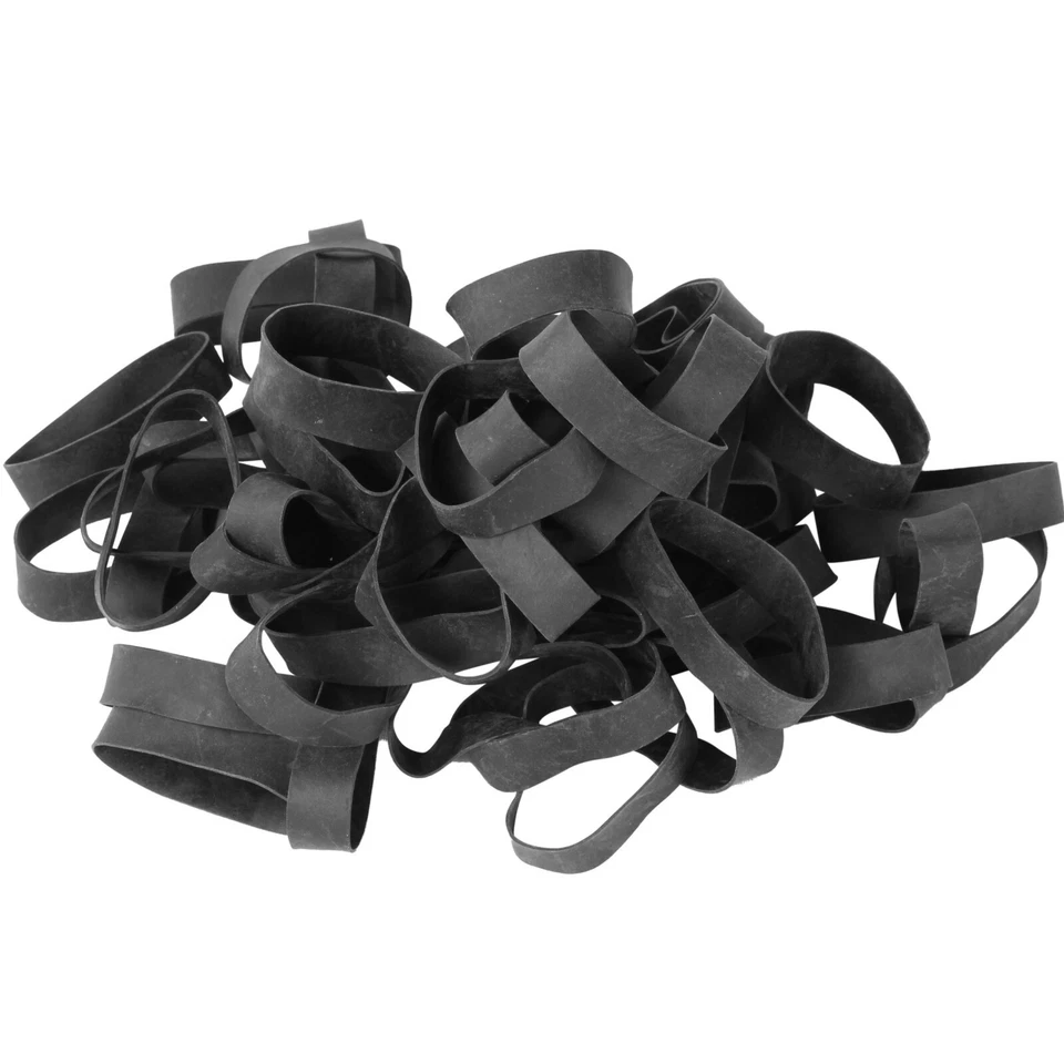 PLATINUM RUBBER 1LB Wide 1/2" Black UV #82 Rubber Bands USA Bulk XL Wide Large Outdoor 2-1/2"