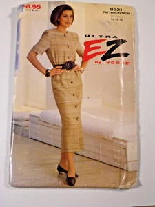 V-8621 Dress Sewing Pattern Vogue Size 14-16-18 Uncut - Bild 1 von 5