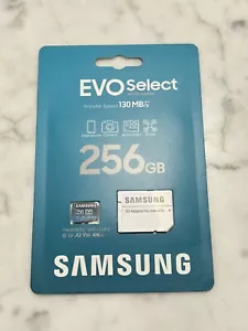 Samsung EVO Plus 256GB Class 10 Micro SDXC Memory Card + SD Adapter NEW - Picture 1 of 2