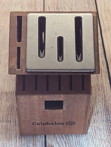 Calphalon 12 Slot Wood Knife Self Sharpening Storage Block only  - Picture 1 of 5