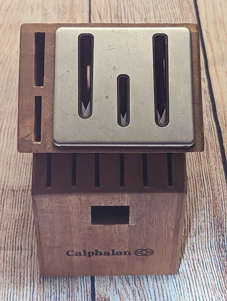 Calphalon 12 Slot Wood Knife Self Sharpening Storage Block only  - Image 1 of 4