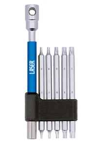 Interchangeable 3-Way T-Handle Spinner & Star Bit 6 Piece Tool Set T8 - T40 - Picture 1 of 7