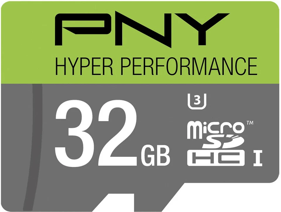 NEW PNY P-SDU32GU365G-GE 32GB microSDHC Class 10 UHS-I/U3 Memory Card 65MB/sec - Image 1 of 1
