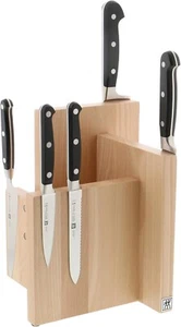 ZWILLING Upright Magnetic Knife Block Natural Beechwood Square - Picture 1 of 2
