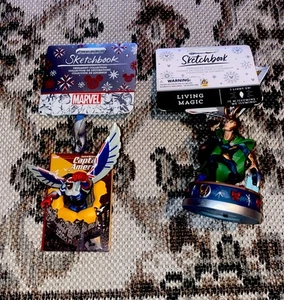 Disney Marvel Loki Light-Up Sketchbook Christmas Ornament Captain America - Picture 1 of 6