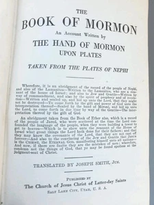 Das Buch Mormon 1920 Heber J Grant 1. Doppelspaltenausgabe LDS Index Ref - Bild 1 von 9