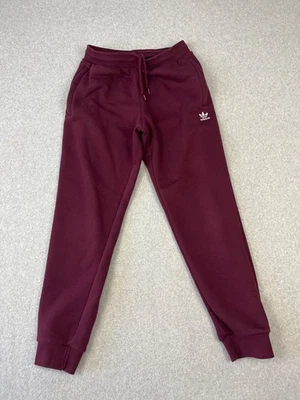 Adidas Originales Trefoil Essential Joggers Para Hombres S Granate Calce Relajado Bolsillos con Cremallera Foto 1 de 4