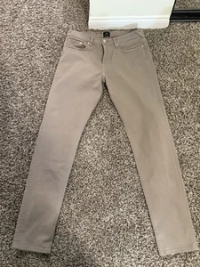 Paul Smith Tapered-Fit Garment Dyed Jeans Khaki Men’s 32x32 - Picture 1 of 8