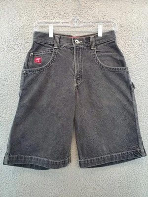 Pantalones Cortos Denim Vintage JNCO Negros Juveniles Talla 12 Etiqueta Corona Roja Y2K Patín RARO Foto 1 de 4