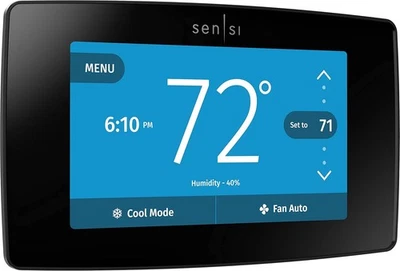 Emerson Sensi Touch Wi-Fi Smart Thermostat with Touchscreen Color Black  - Image 1 of 4