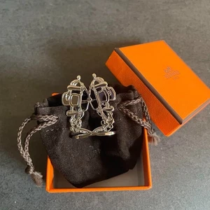 Hermes Scarf ring Brides de Gala color Palladium with Box Storage Bag USED - Picture 1 of 6