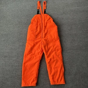 Spruce Creek Bib Overalls Mens Medium Blaze Orange Thinsulate Made USA 2050 - Picture 1 of 18
