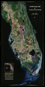 Current Map / Poster - FLORIDA SATELLITE SCENES (NATURAL COLOR) WATER DISTRICT - Picture 1 of 3