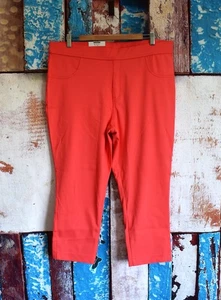 Pantalones elásticos ajustados capri Time And Tru Jegging para mujer 3XLARGE naranja NUEVO - Imagen 1 de 9