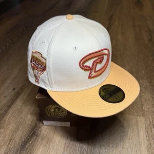 Hat Club Arizona Diamondbacks New Era Cap 7 3/4 Pink Rose Gold Velvet 59Fifty - Picture 1 of 6