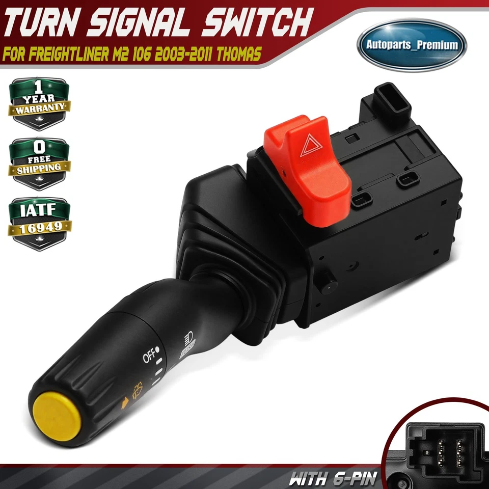 Interruptor de señal de giro multifunción para Freightliner M2 106 03-11 M2 112 Thomas Foto 1 de 4