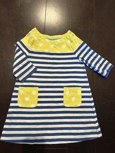Mini Boden Tunic Dress Blue White Stripes 2-3 Y Girls - Picture 1 of 3