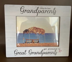 Only the best grandparents get promoted to great grandparents wooden PHOTO FRAME - Picture 1 of 6