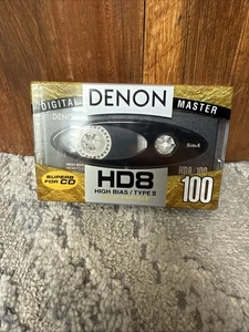Denon HD-8 100 Type II Blank Audio Cassette Tape, High Bias, Metal Particle - Picture 1 of 3