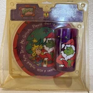 NUOVO How The Grinch Stole Set Biscottiera Natalizia e Bicchiere Latte Inzone - Foto 1 di 10
