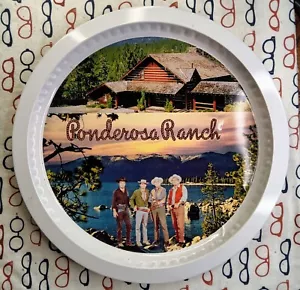 Vintage Ponderosa Ranch Lake Tahoe NV Bonanza Souvenir 12" Metal Decorative Tray - Picture 1 of 3