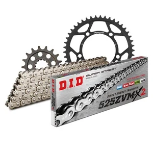 Juego de cadena Kit de cadena DID Set Acero 525ZVM-X2 Remache - Imagen 1 de 4