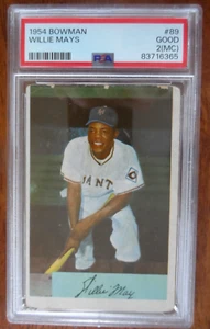 1954 BOWMAN BASEBALL #89 WILLIE MAYS SAN FRANCISCO GIANTS PSA 2(MC) G-469 - Picture 1 of 4