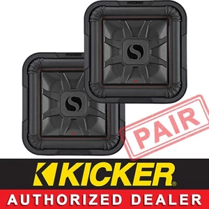 2 KICKER 46L7T122 CAR AUDIO 12" L7T SUBWOOFER BASSO/SOTTILE WOOFER DVC 2 OHM COPPIA - Foto 1 di 8