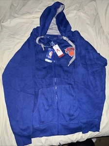 Knicks Antigua Full-Zip Jacket Blue NBA Mens Sz Large - Picture 1 of 4