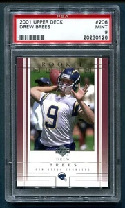 2001 Upper Deck Drew Brees RC Watch #206 PSA 9 MINT - Picture 1 of 2