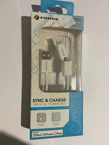 Micro USB Charge & Sync Cable with MFI-Certified Lightning Connector Adapter New - Picture 1 of 2