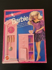 SET MOBILI BARBIE PENDOLO LIBRERIA CLOCK & BOOKCASE PINK MAGIC MOBILIER STAR NEW