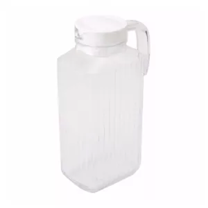 1.7L Glass Pitcher Jug with Lid Water Juice Drinks Serving Fridge Container Jug - Picture 1 of 7
